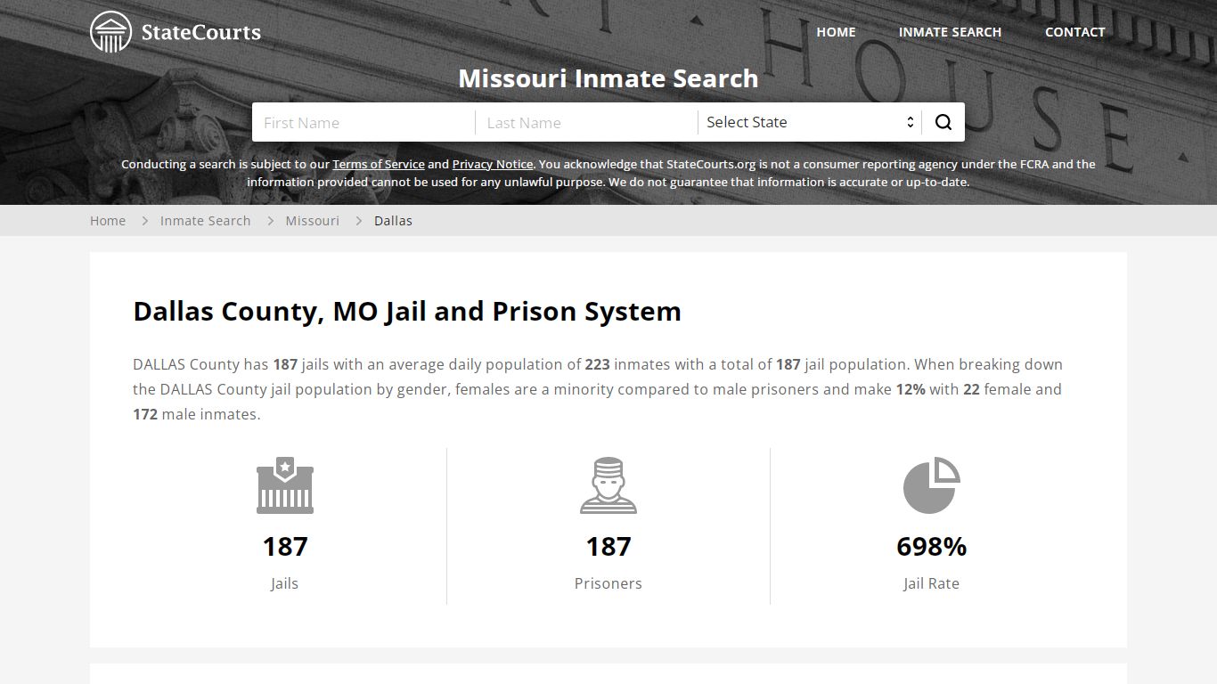 Dallas County, MO Inmate Search - StateCourts