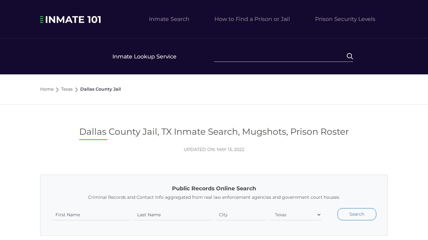 Dallas County Jail, TX Inmate Search, Mugshots, Prison ...